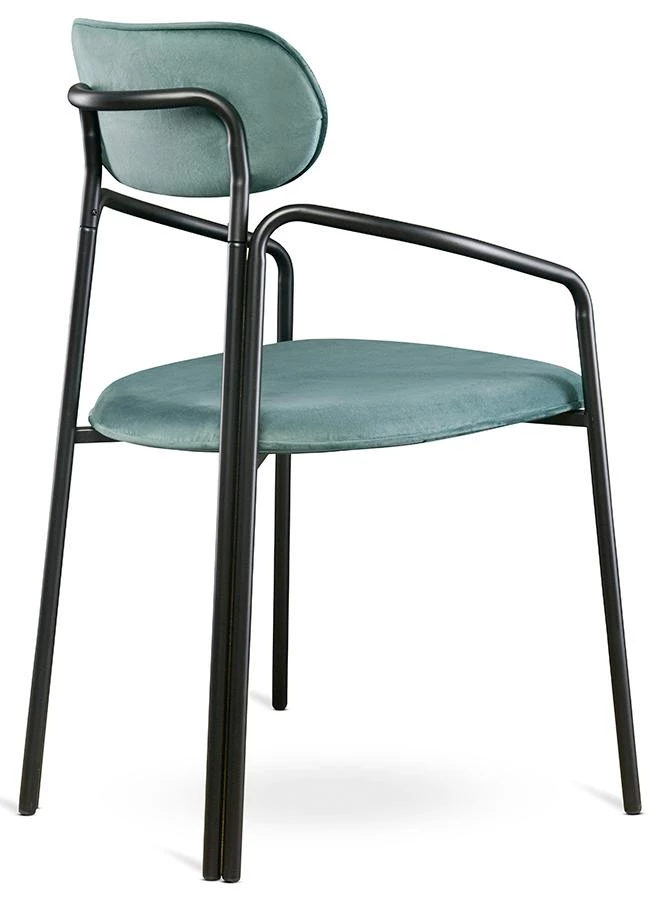 Стул ror, round, велюр, черный/зеленый - фото 3