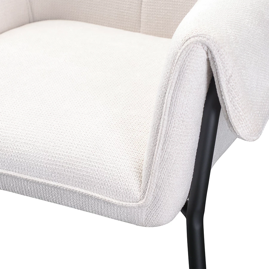 Кресло aline, шенилл, молочное - фото 3