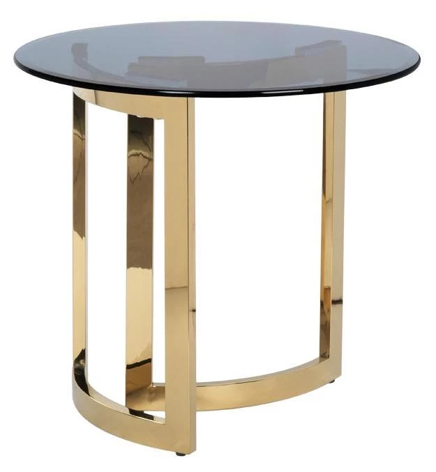 Стол журнальный темн.стекло-золото d60*55см