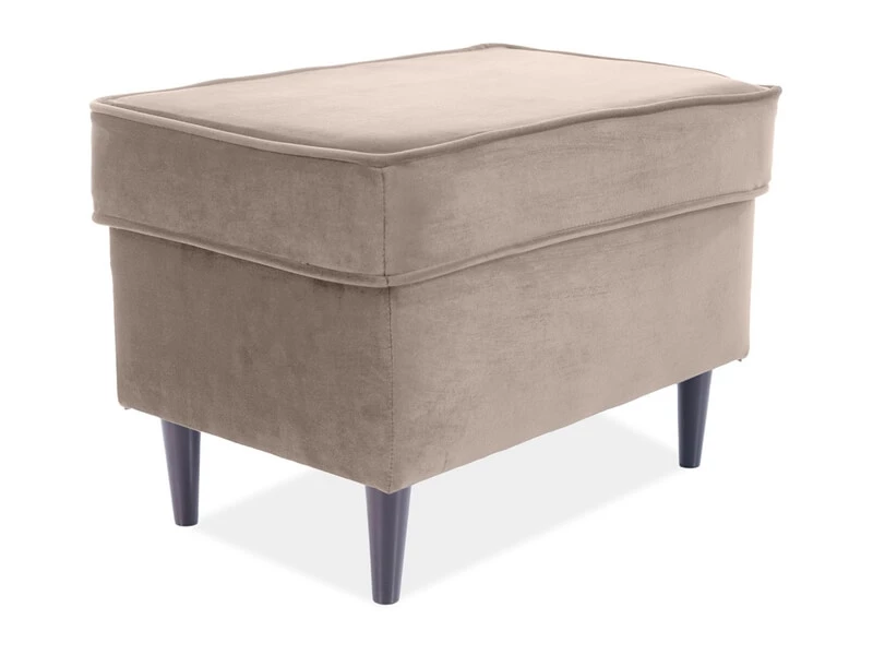 Пуф RON VELVET (бежевый/венге)