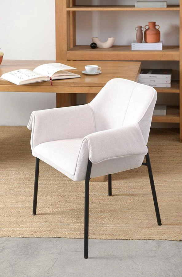 Кресло aline, шенилл, молочное - фото 4