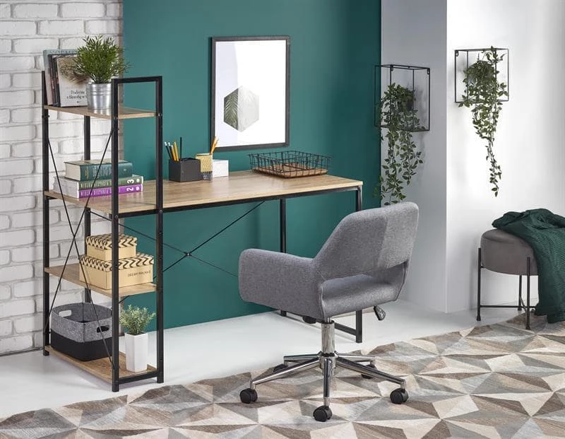 Стол компьютерный NARVIK B-1 (дуб сонома/черный)