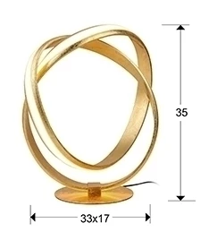 Настольная лампа Lazas Ø30 золотая фольга - фото 2