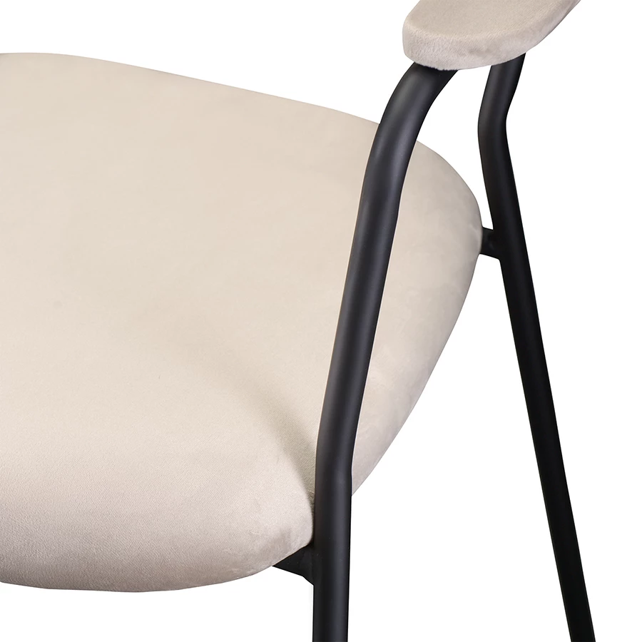 Стул eirill, велюр, серо-бежевый - фото 10