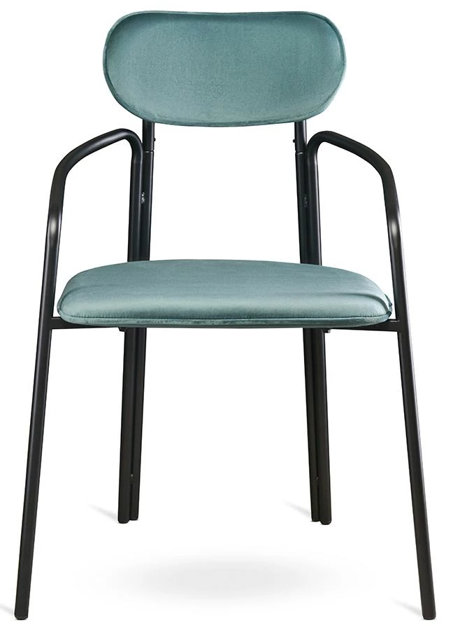 Стул ror, round, велюр, черный/зеленый - фото 2