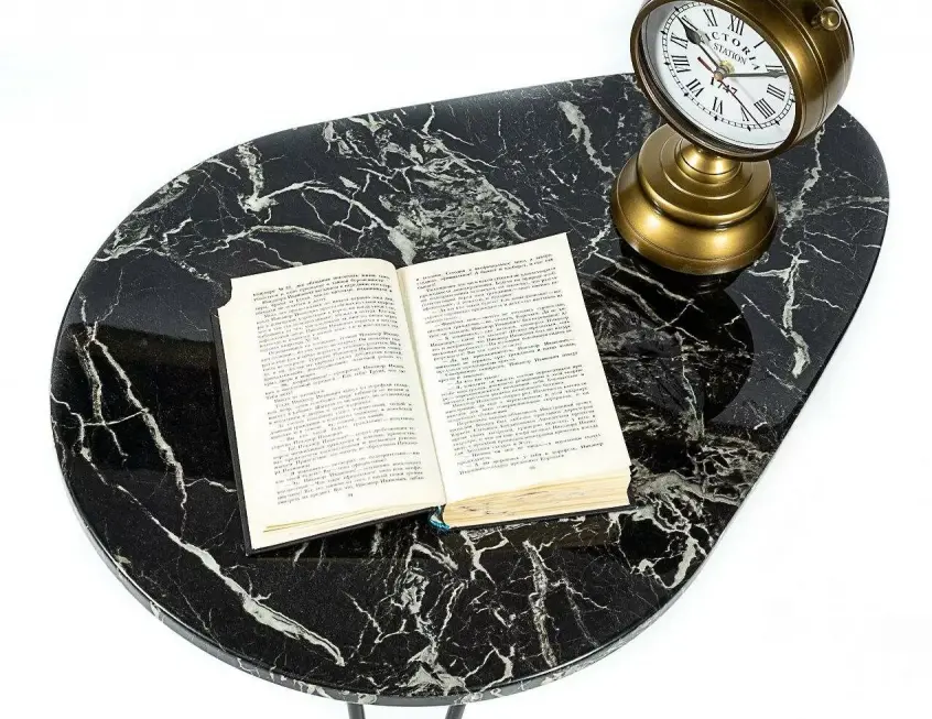 Кофейный столик Marble Black 0.35x0.7x0.5м - фото 3