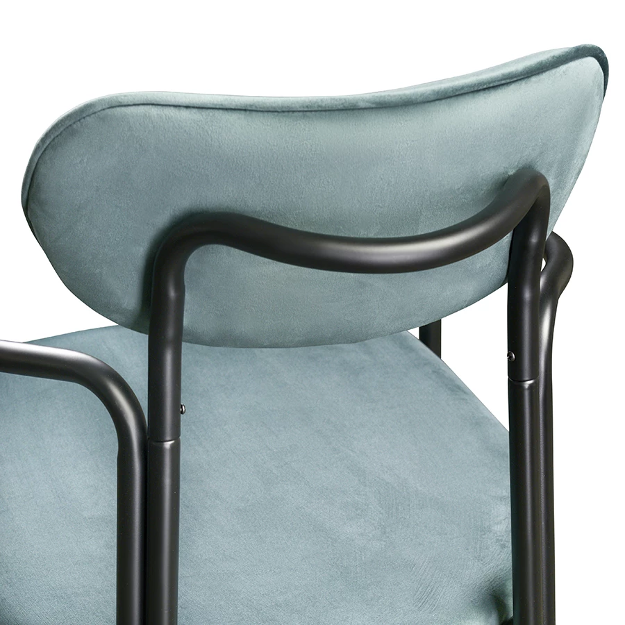 Стул ror, round, велюр, черный/зеленый - фото 4