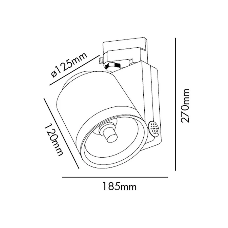 Трековый светильник Cylinder черный CDM-R111 20W - фото 2
