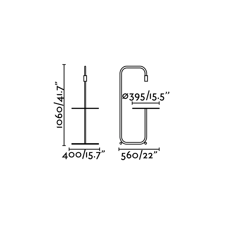 Торшер с подносом Guest черный - фото 12