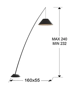 Торшер Junco черный - фото 2