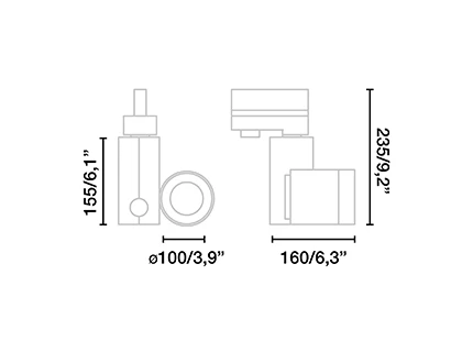 Трековый фонарь Mini Cylinder белый LED CRI95 27W 2700K - фото 2