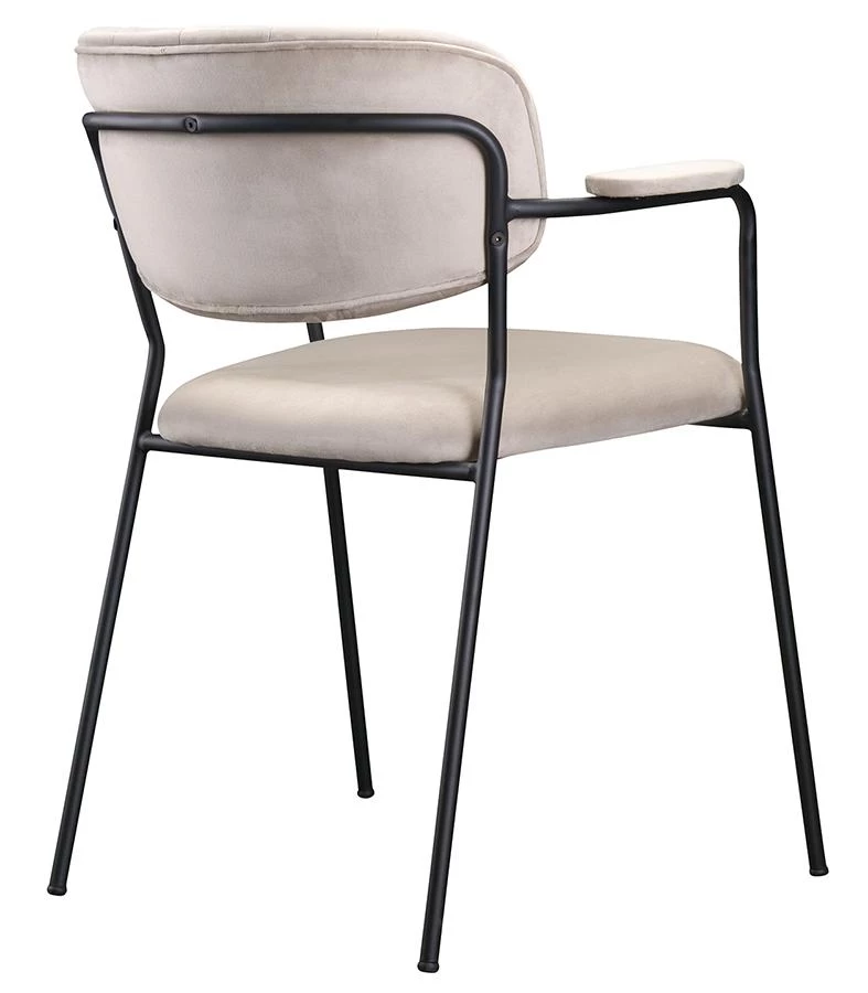 Стул eirill, велюр, серо-бежевый - фото 8