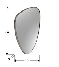 Зеркало треугольное Orio 84х55 серебро - фото 2