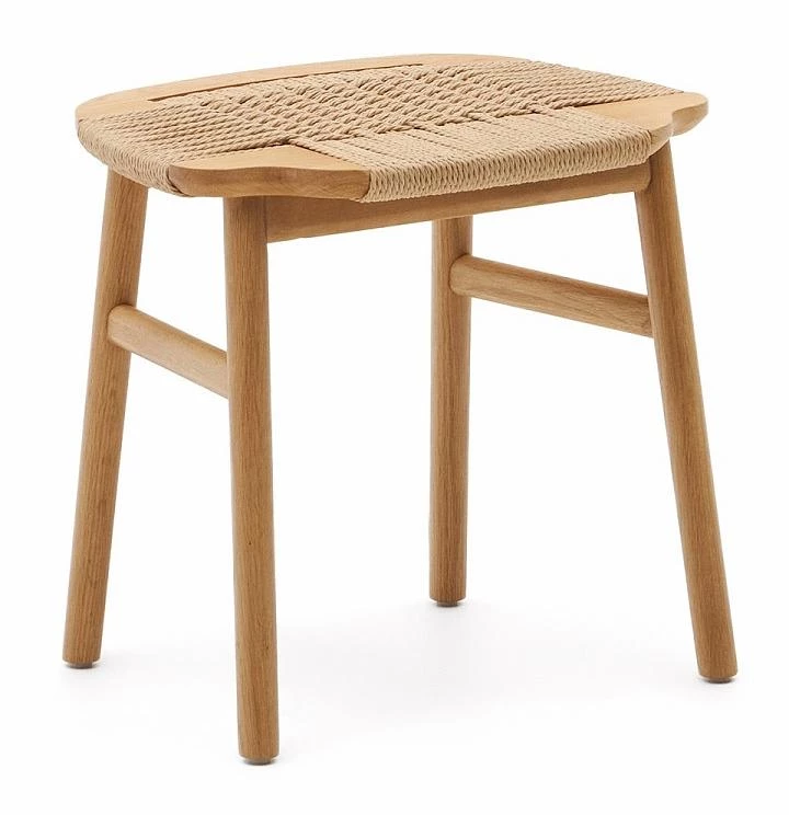 Табурет Enit из беж.веревки и массива дуба нат