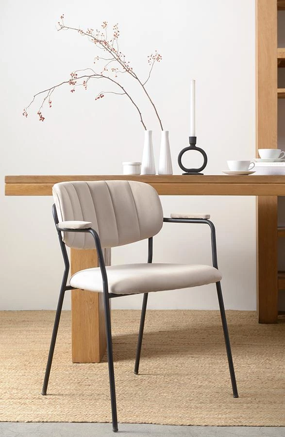 Стул eirill, велюр, серо-бежевый - фото 5