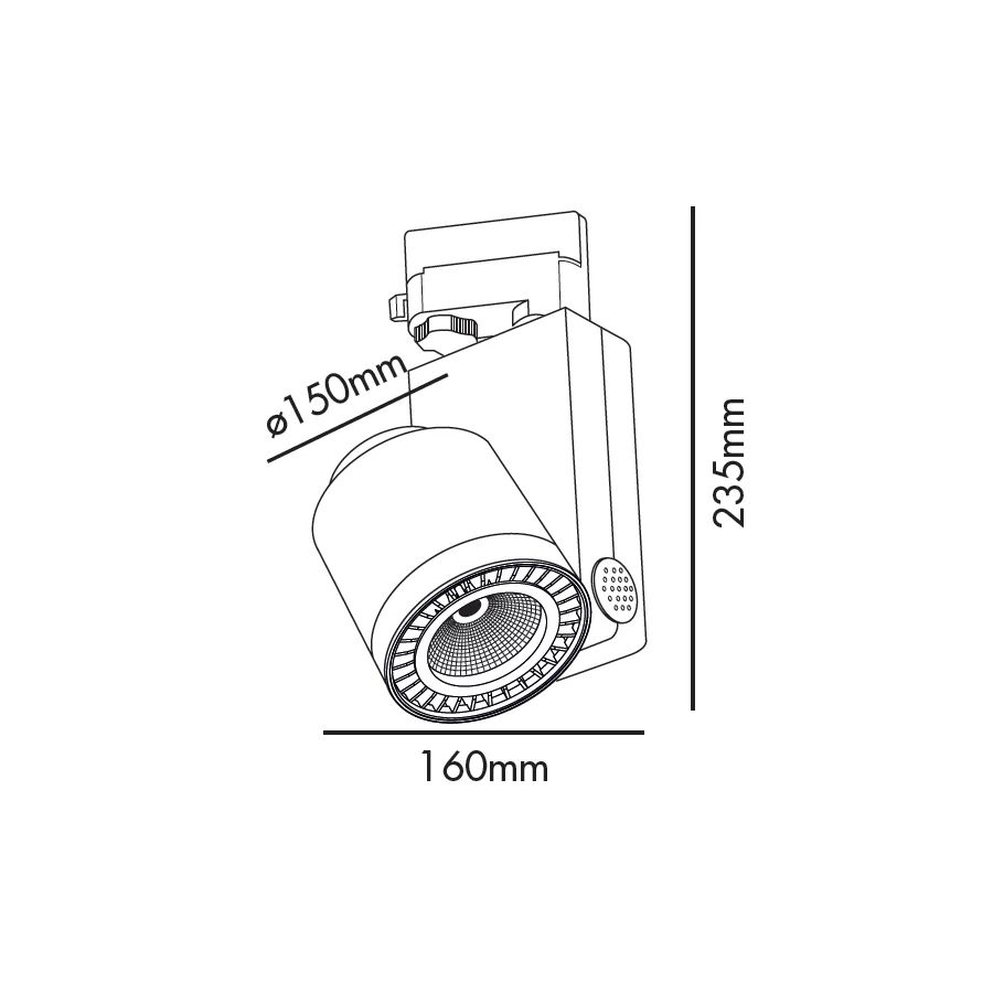 Трековый светильник Mini Cylinder 17W черный - фото 2