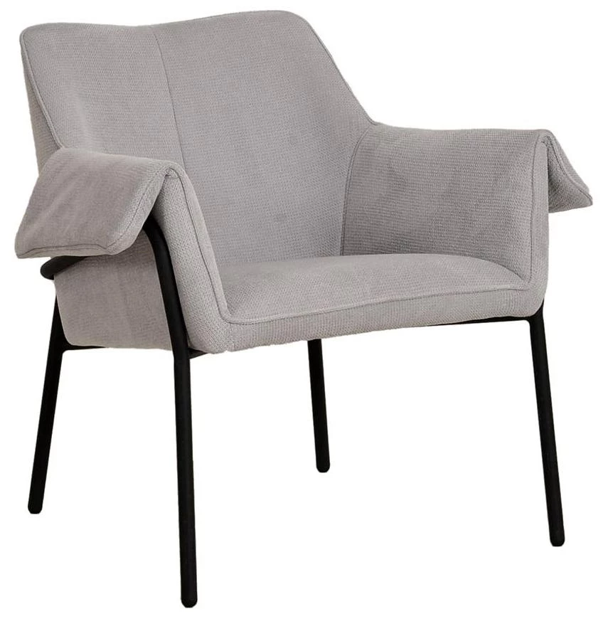 Лаунж-кресло aline, шенилл, светло-серое