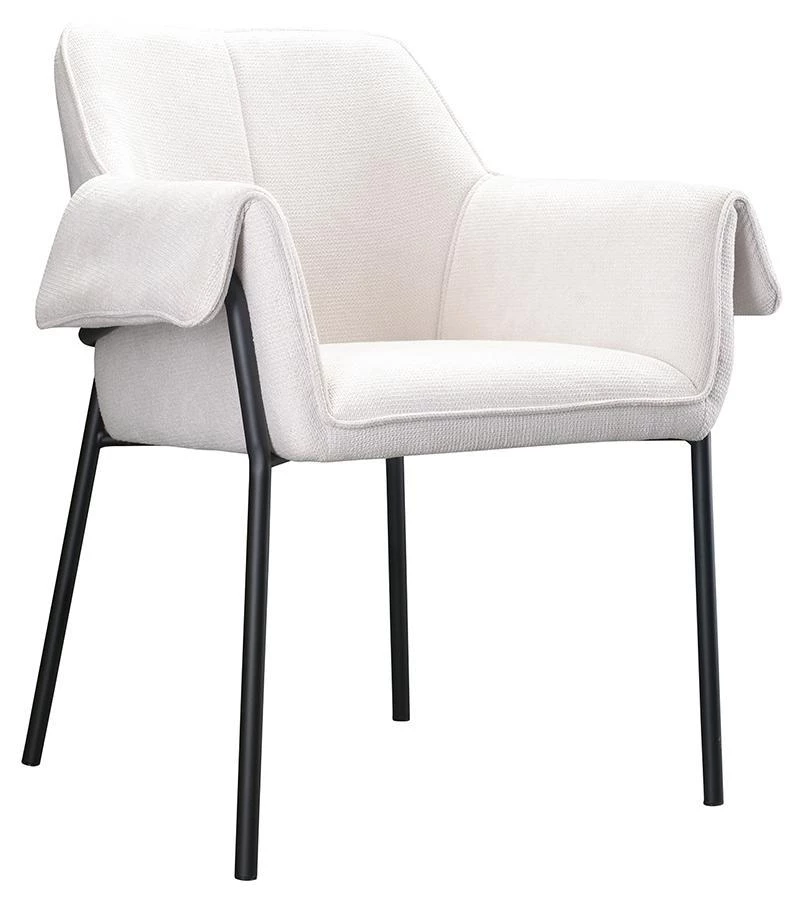 Кресло aline, шенилл, молочное