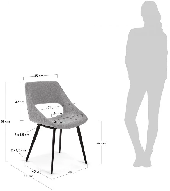 Стул Hest светло-серый - фото 4