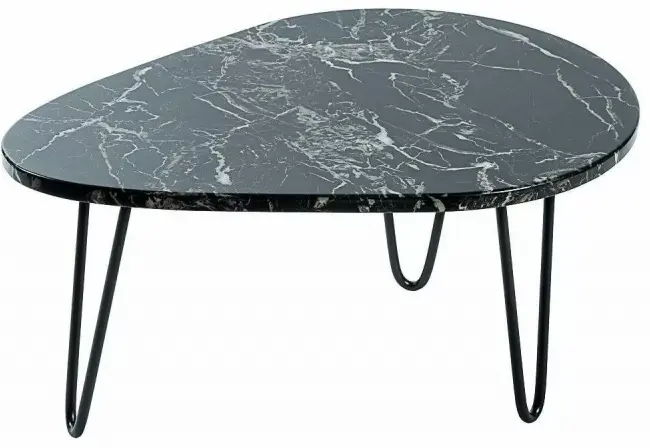 Кофейный столик Marble Black 0.35x0.7x0.5м