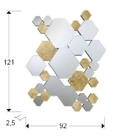 Зеркало Nadia золотое - фото 2