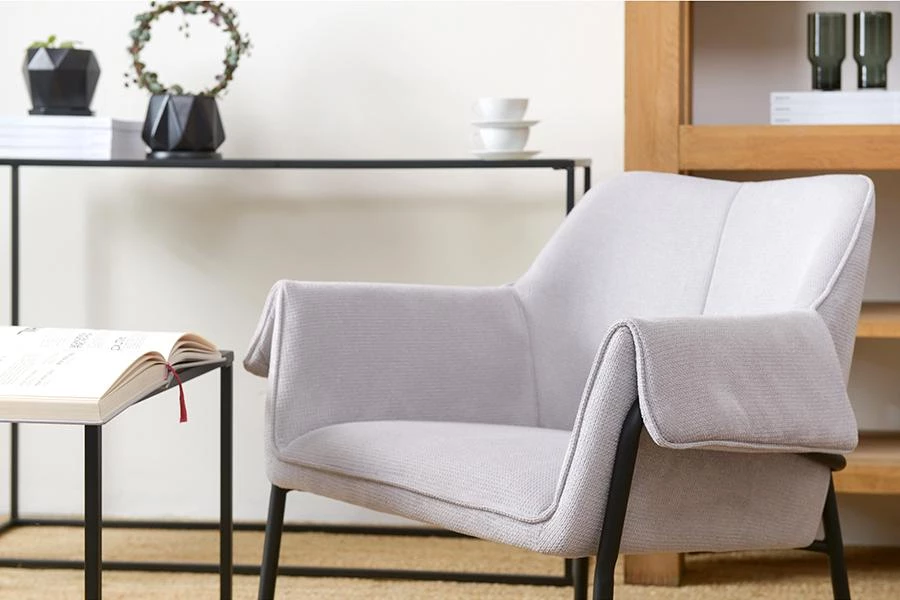 Лаунж-кресло aline, шенилл, светло-серое - фото 4