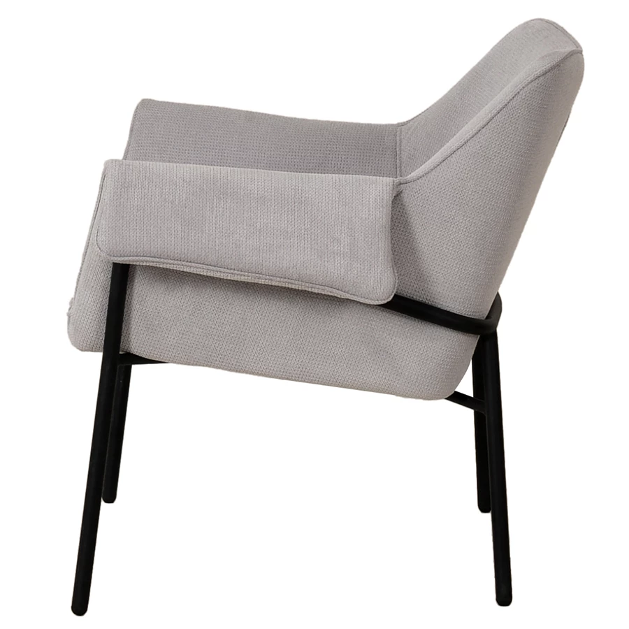 Лаунж-кресло aline, шенилл, светло-серое - фото 7