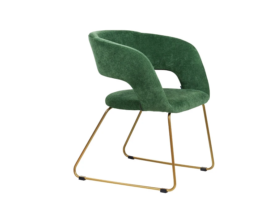 Кресло Hugs зеленый/Линк золото - фото 3