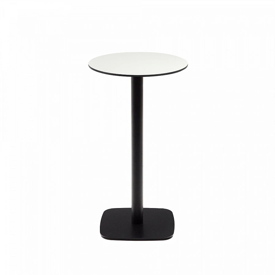 Dina садовый стол бел./черн.меатлл Ø60x96см