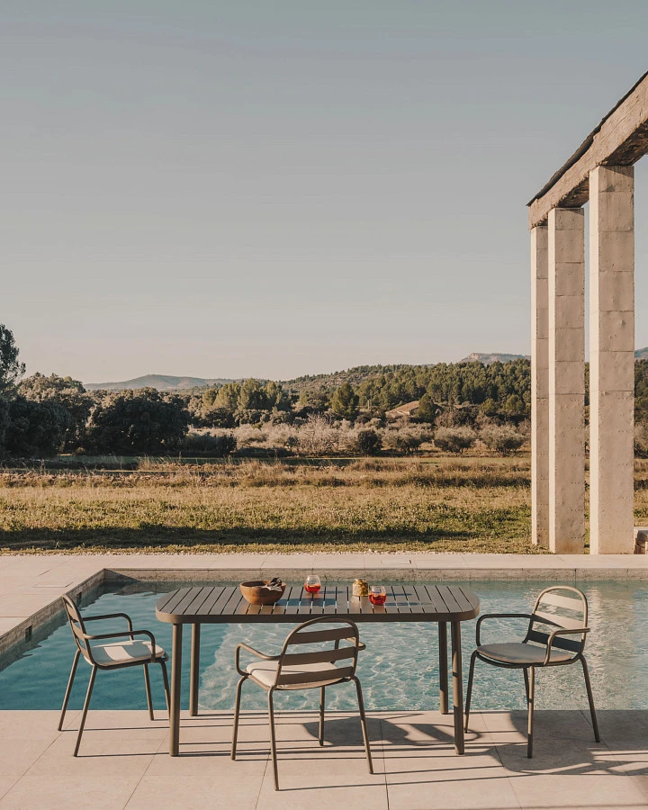 Joncols Уличный алюминиевый стул с зеленой отделкой - фото 4