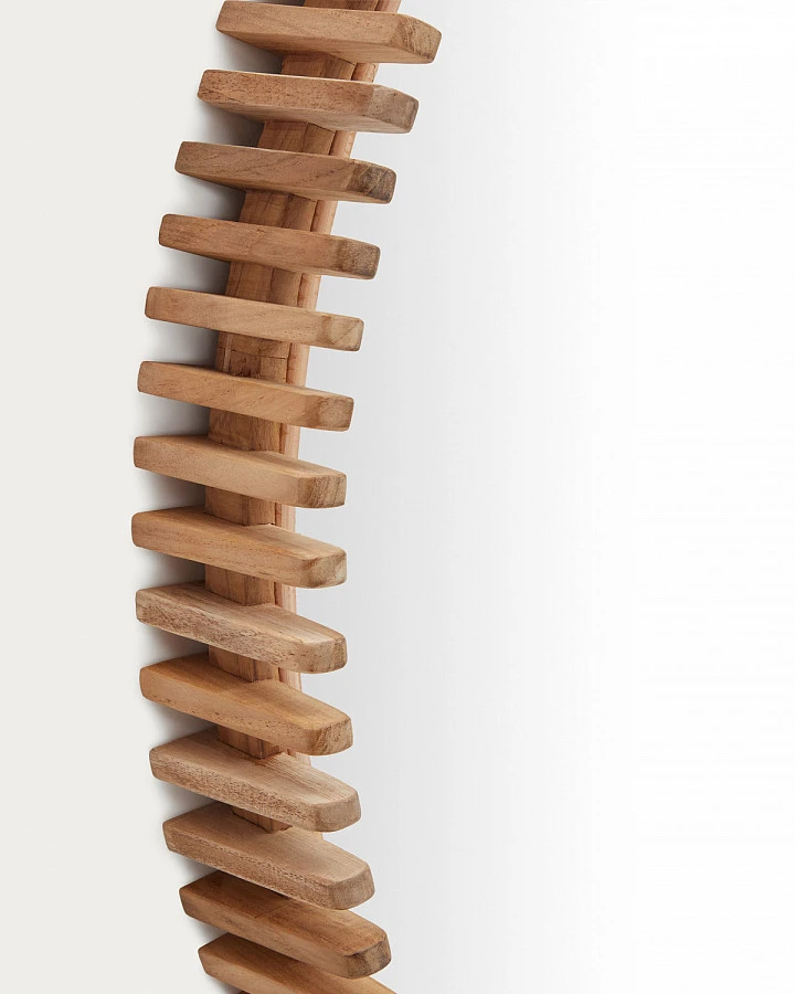 Polke Зеркало в раме из тикового дерева Ø 60 - фото 4