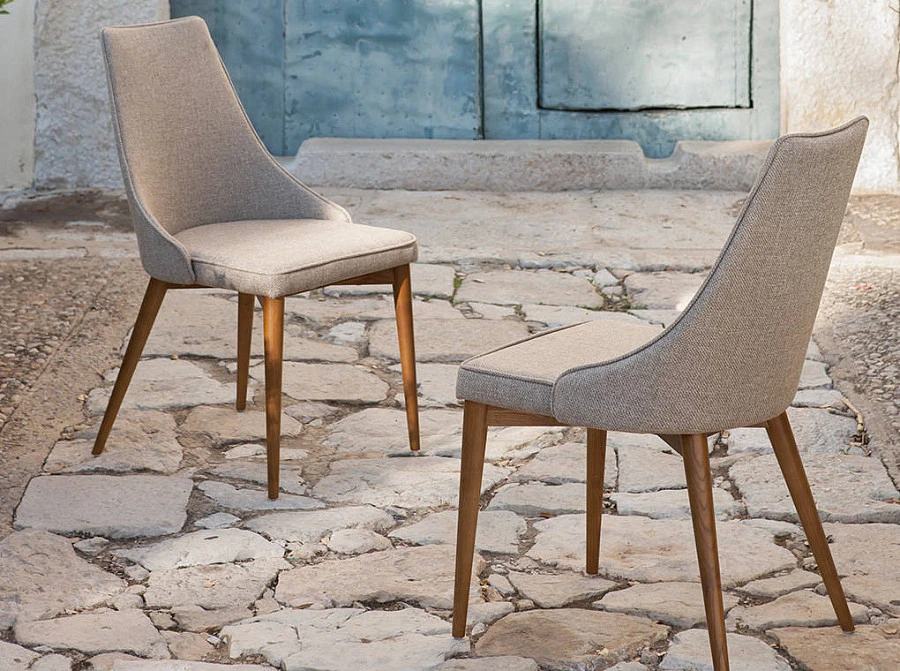 Стул Calidez DC631 /4032 с обивкой из ткани и ножками цвета ореха - фото 5