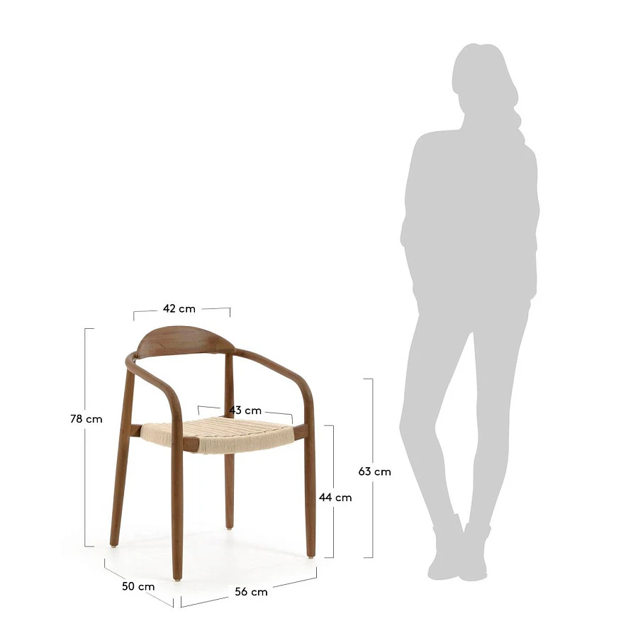 Стул Glynis натуральный бежевый - фото 9