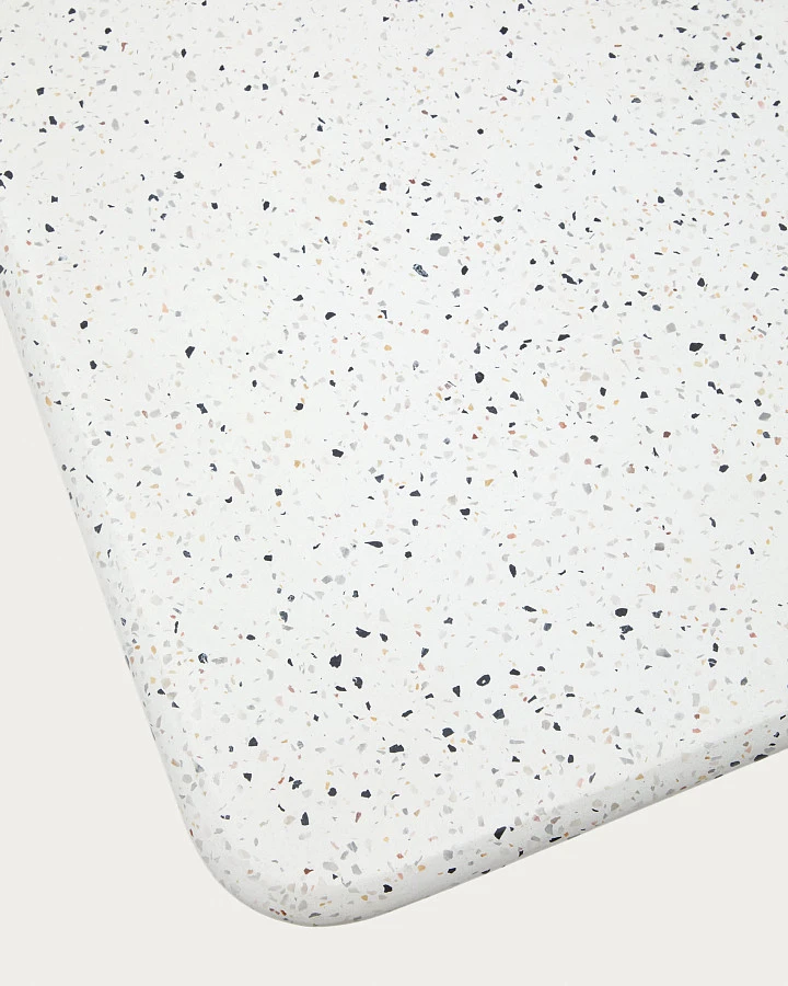 Барный стол Saura из черного металла со столешницей из белой терраццо - фото 4