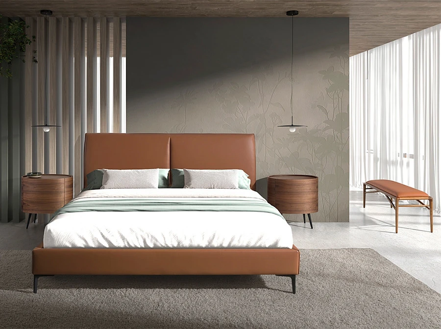 Банкетка 5112/BS19033 из коричневой экокожи - фото 5