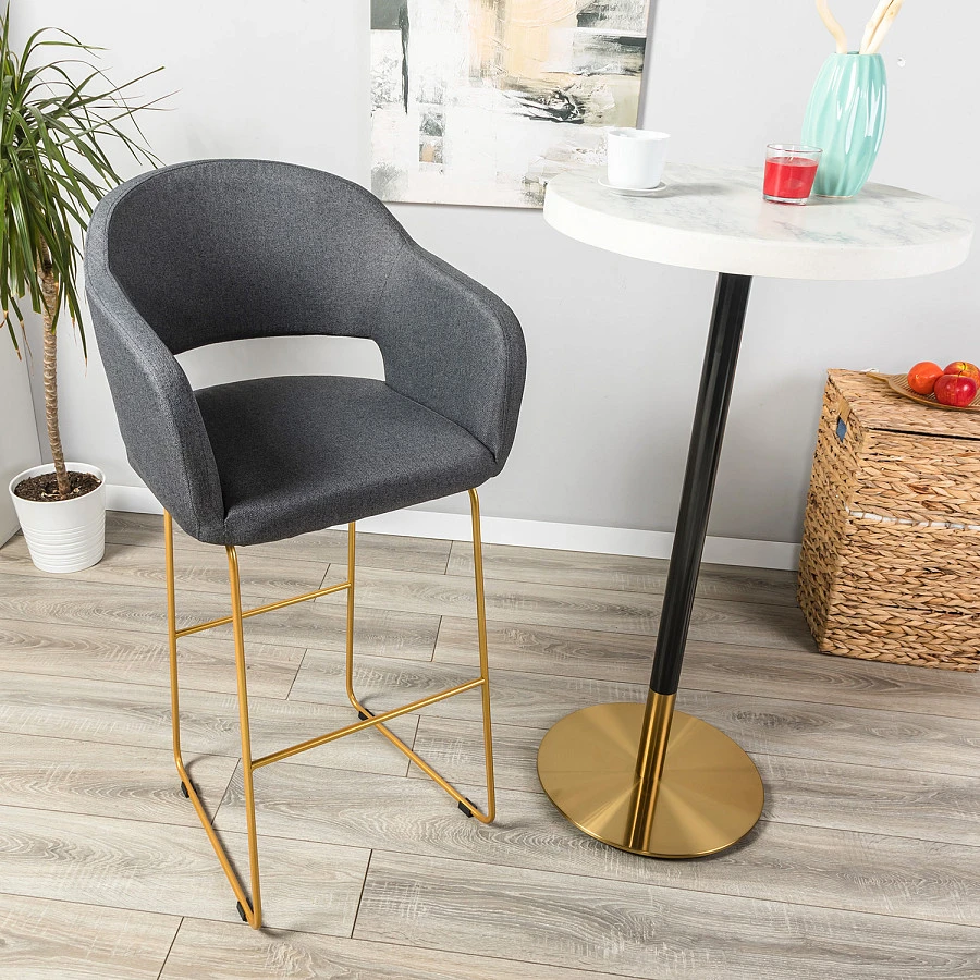 Кресло Бар. Oscar тёмно-серый/Линк золото - фото 6