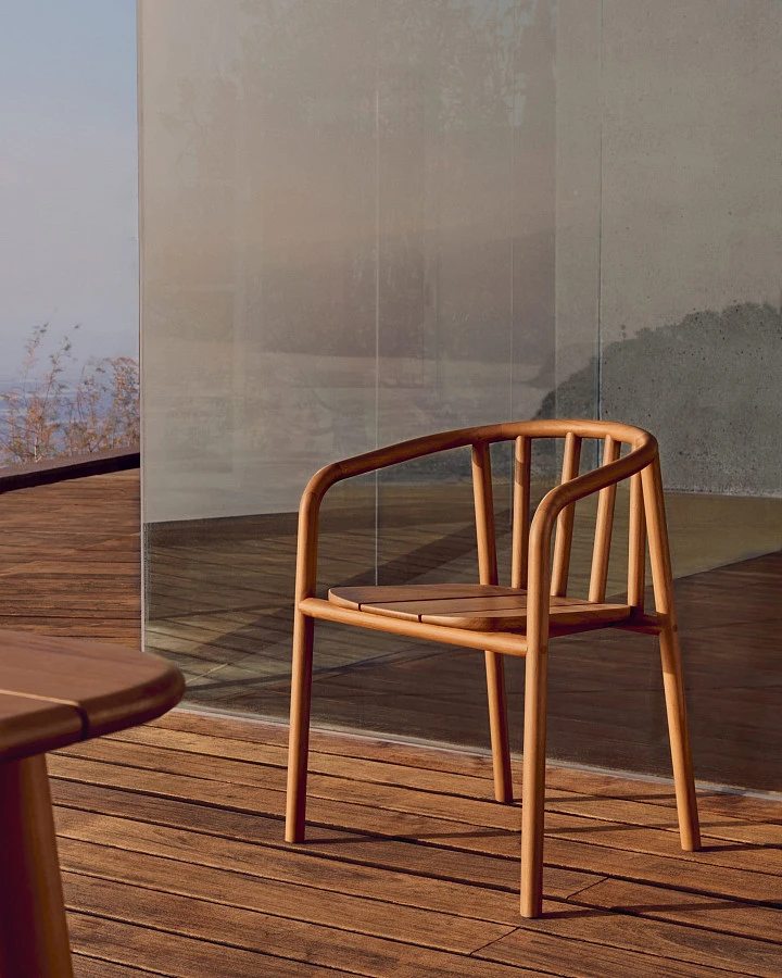 Штабелируемый стул Turqueta из массива тикового дерева - фото 2