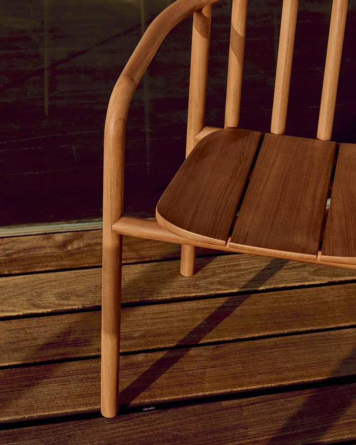 Штабелируемый стул Turqueta из массива тикового дерева - фото 5