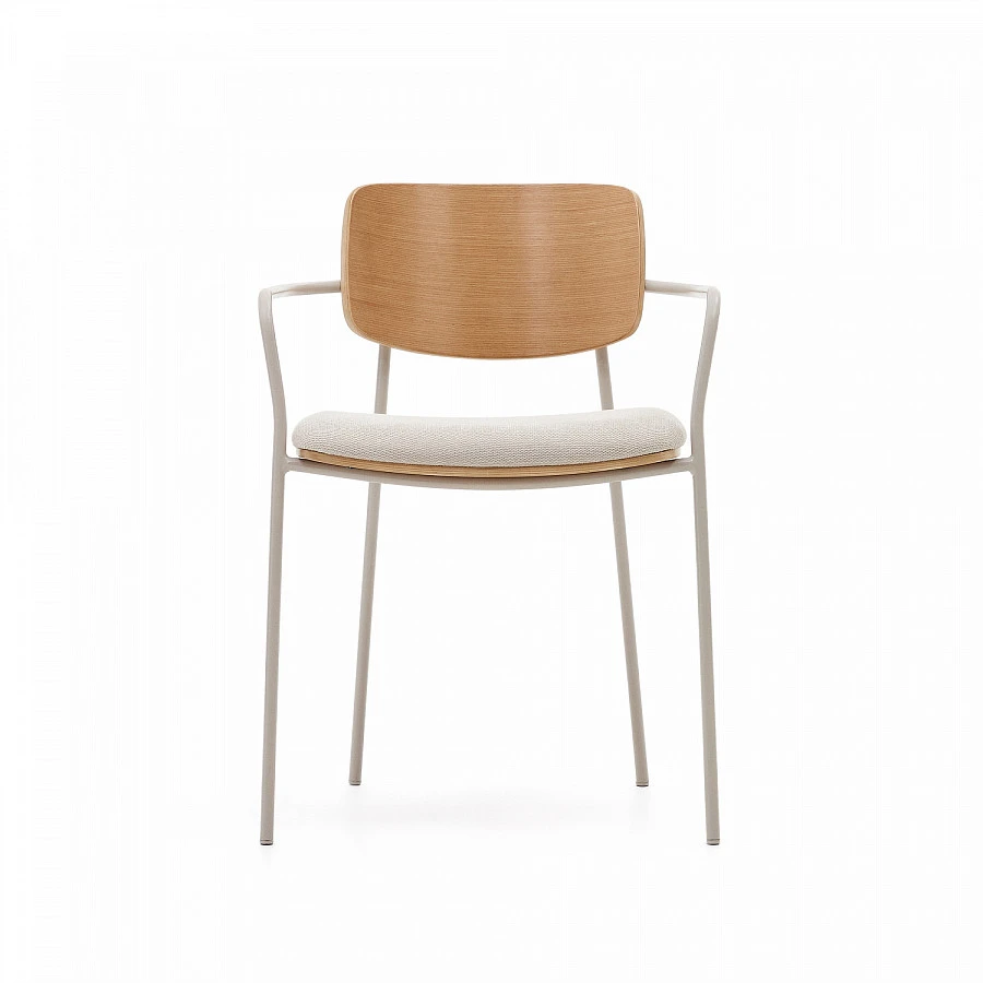 Maureen Штабелируемый стул /дуб.шпон/беж.ножки - фото 6