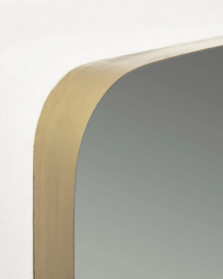 Зеркало Marcus 60x60 золотое - фото 13