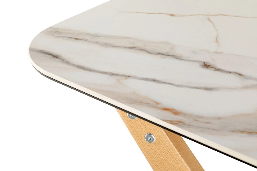 Стол раздвиж. Нарвик Ceramic  140-180 Automatic Natur/Light marble - фото 15