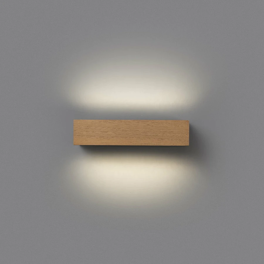 Уличный настенный светильник Doro-13 LED 2x6.5W 3000K дерево - фото 5
