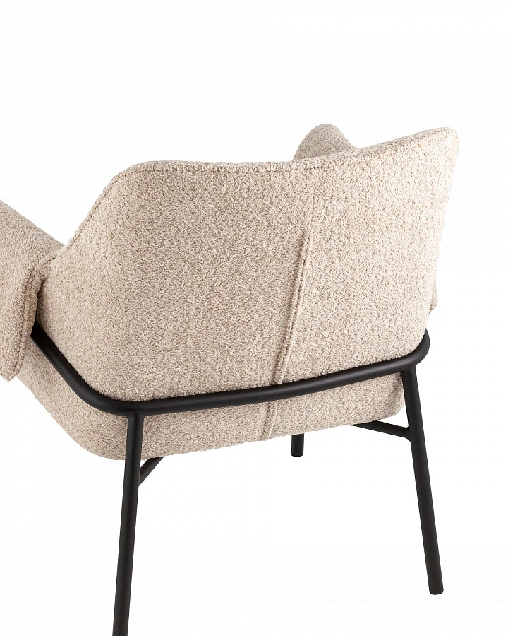 Кресло лаунж Бесс альпака бежевый - фото 6