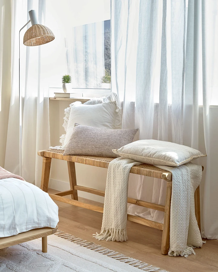 Скамья Beida из массива тика, 120 см - фото 5