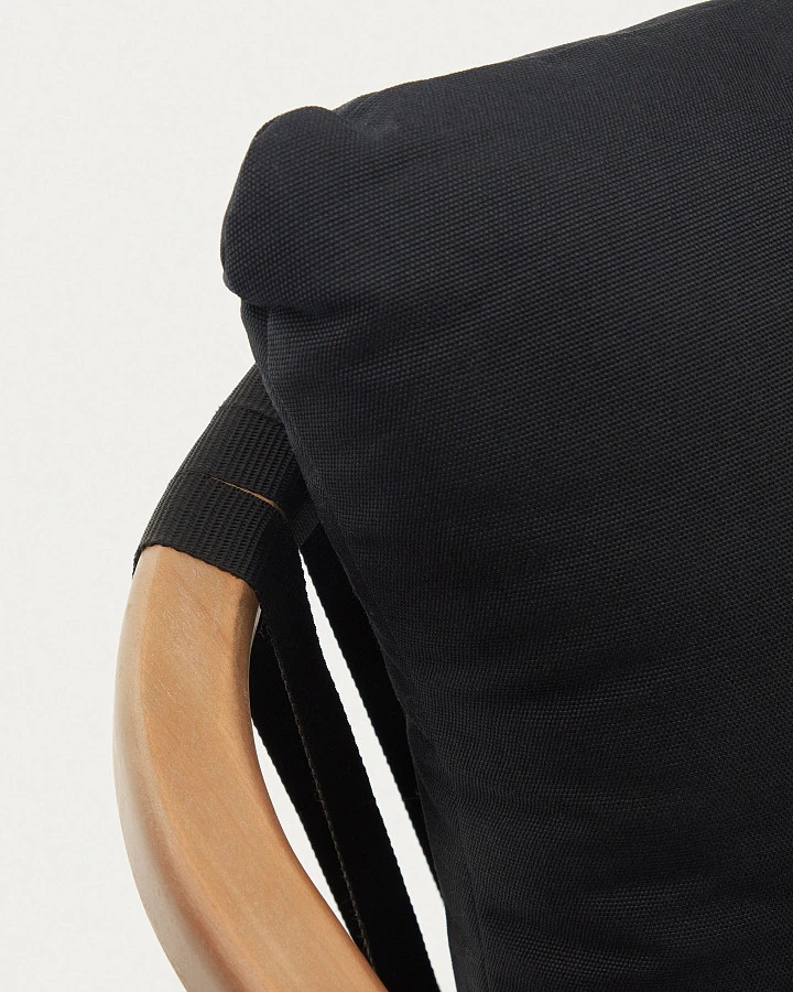 Malaret Стул из массива эвкалипта и черного шнура - фото 12