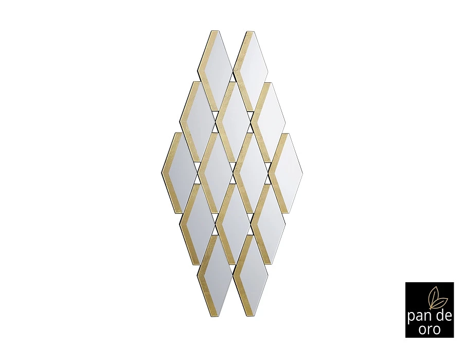 Зеркало Romulo из золотистых пластин - фото 3