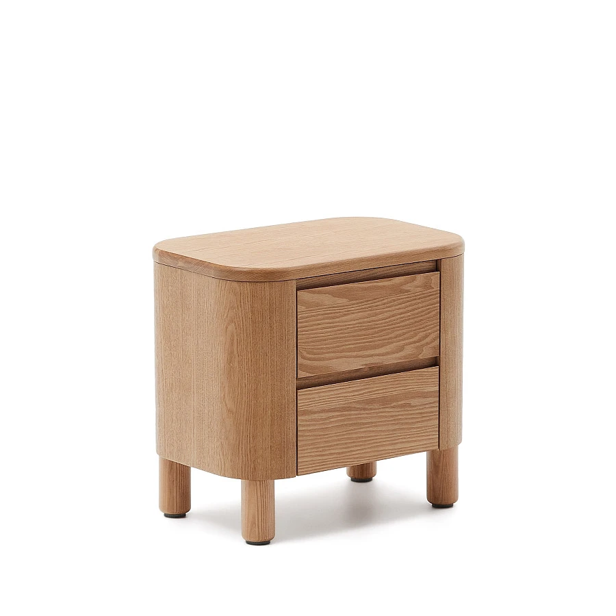 Прикроватная тумбочка Salaya из ясеневой фанеры 55 см x 50 см - фото 3
