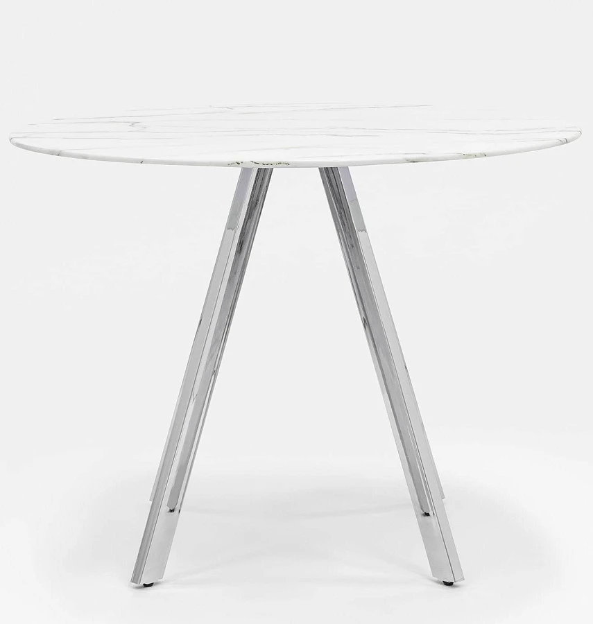 Стол обеденный Хьюстон D100 белый стеклянный - фото 3