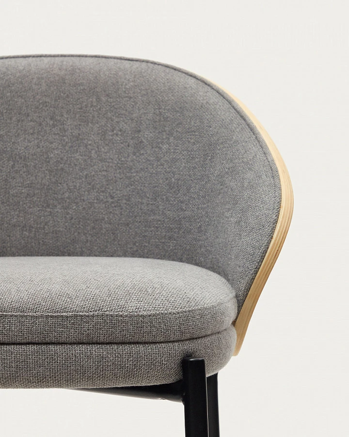 Eamy св.-сер.стул БАР/шпон.ясеня - фото 7