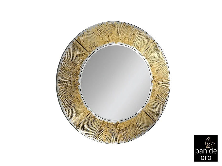 Зеркало круглое Aurora золотое - фото 3